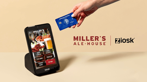 Ziosk at Millers Ale House 